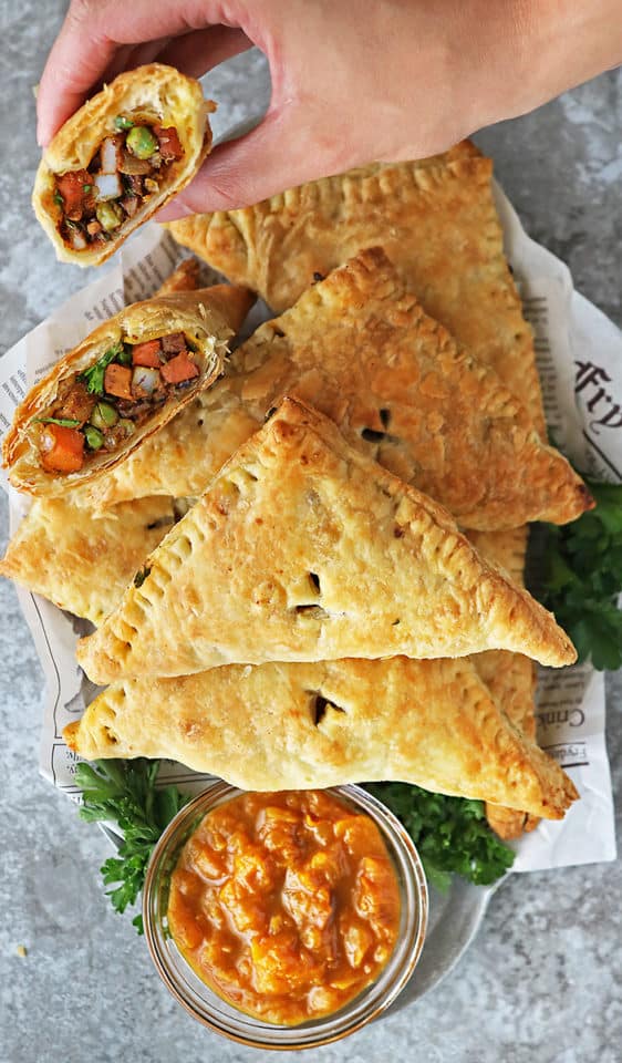 Easy Veggie Puffs (A Vegetarian Recipe by Savory Spin)