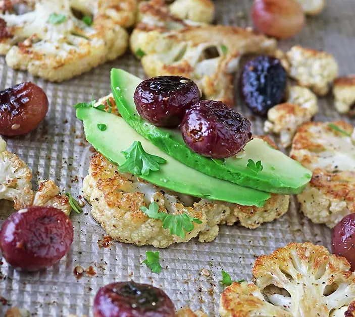 Roasted Cauliflower and Grape appetizers