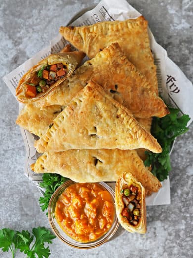 Easy Veggie Puffs (A Vegetarian Recipe by Savory Spin)