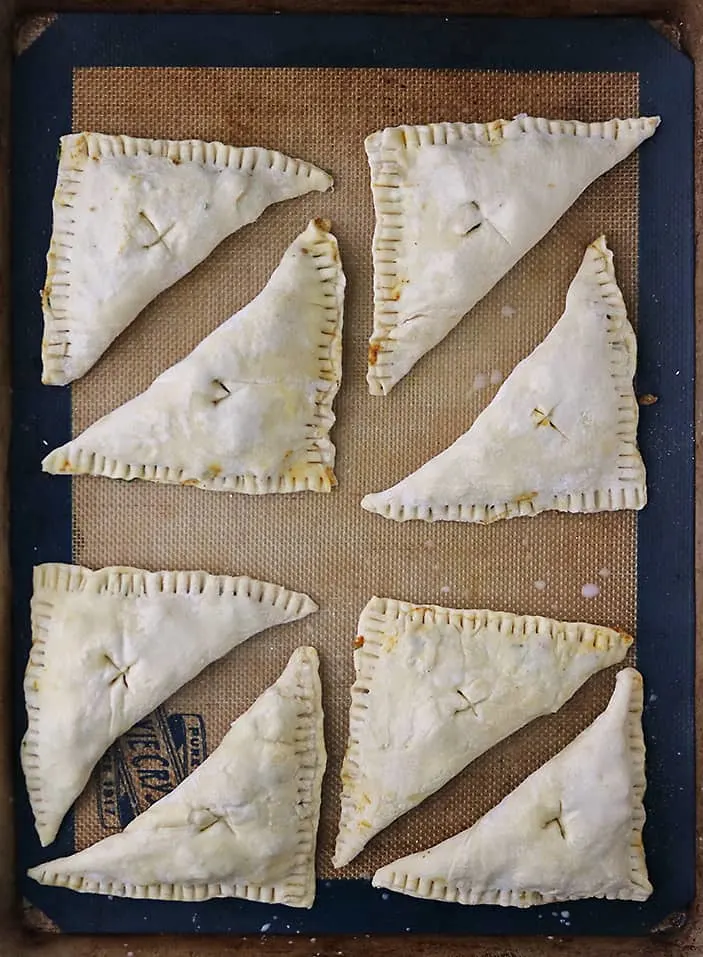 Veggie puffs ready to bake