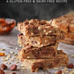 A stack of these 9-ingredient, gluten-free, Easy Chocolate Pretzel Bars are simply heavenly. They are perfect as a snack or dessert or breakfast even!