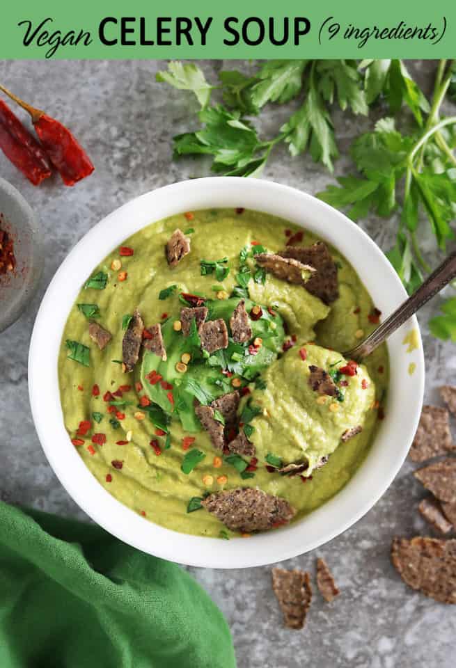 Easy Vegan Celery Soup Savory Spin