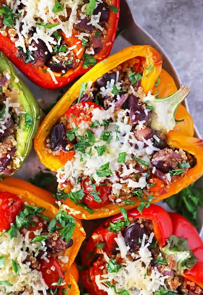 Easy vegetarian stuffed peppers