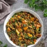 Ready in less than 30 minutes and made with just twelve ingredients, this easy kale curry might just make a kale-lover out of you.