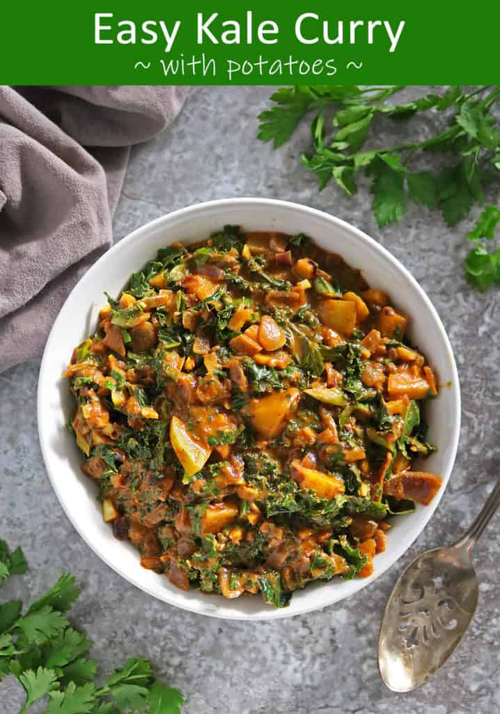 Easy Kale Curry with Potatoes - Savory Spin