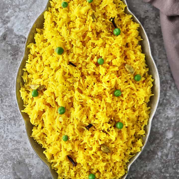 Easy Yellow Rice with Cardamom & Cloves