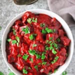 Easy and tasty Vegan beetroot curry.