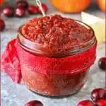 Made in 20 minutes, with just 10 ingredients, this delicious cranberry apple chutney is gluten-free and refined sugar-free.