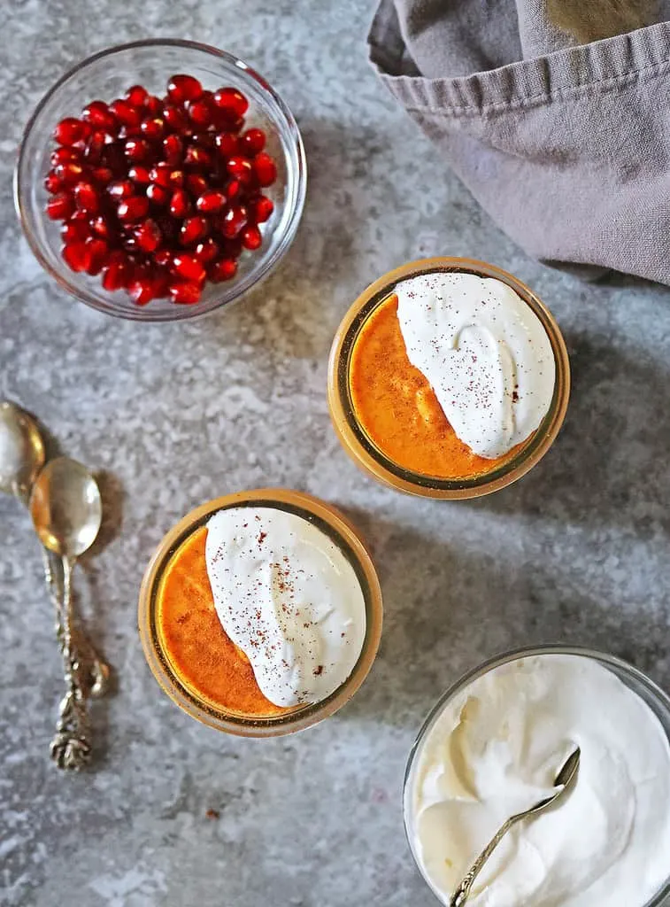 Easy Squash pudding chilled and ready to enjoy