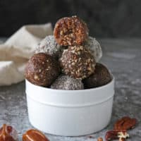 Easy gluten-free pecan date energy balls