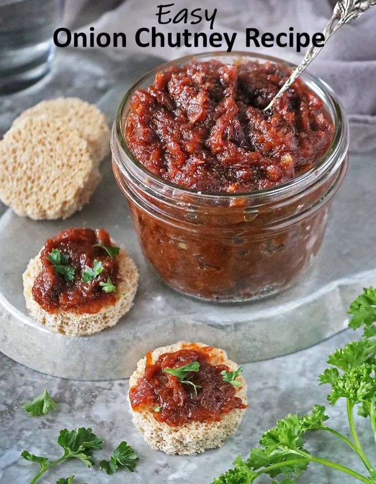 Easy Onion Chutney Recipe   The Best Vegan Chutney Made With Caramelized Onions 735x948 .webp