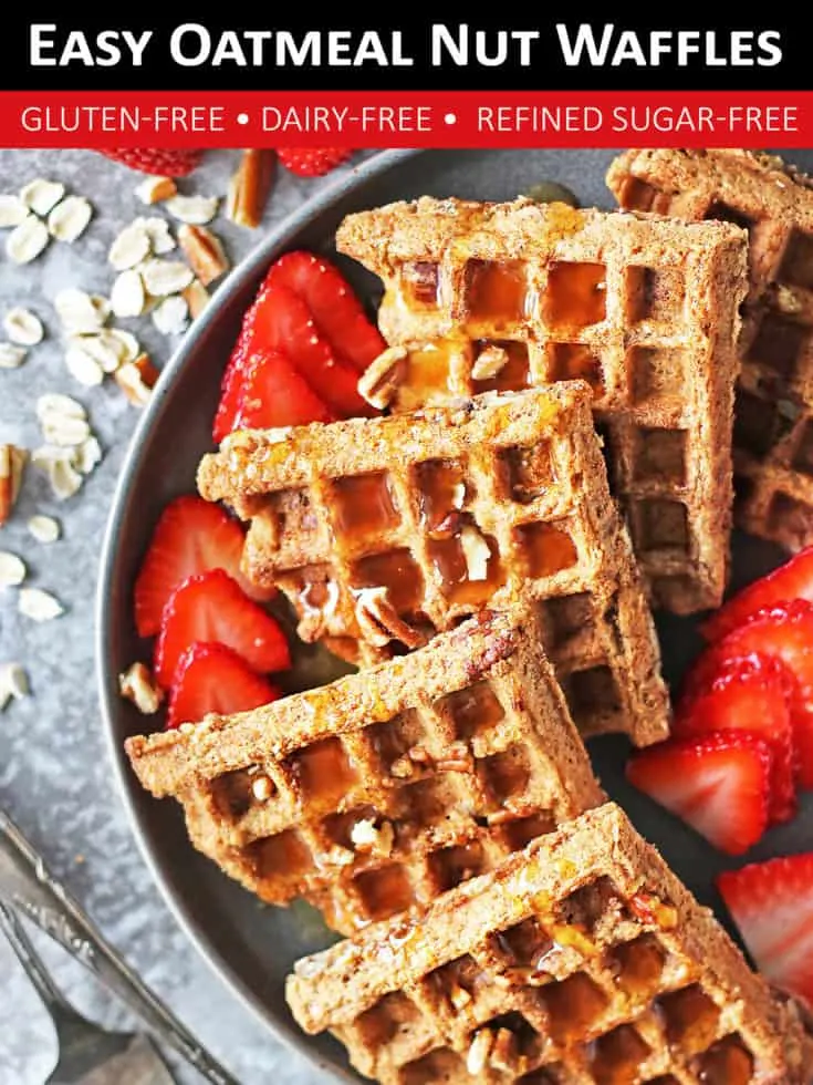 Easy Oatmeal Nut Waffles Recipe - Savory Spin