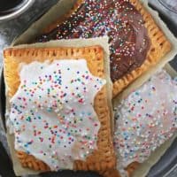 Slightly altered 2-ingredient dough used to make these healthier pop-tarts