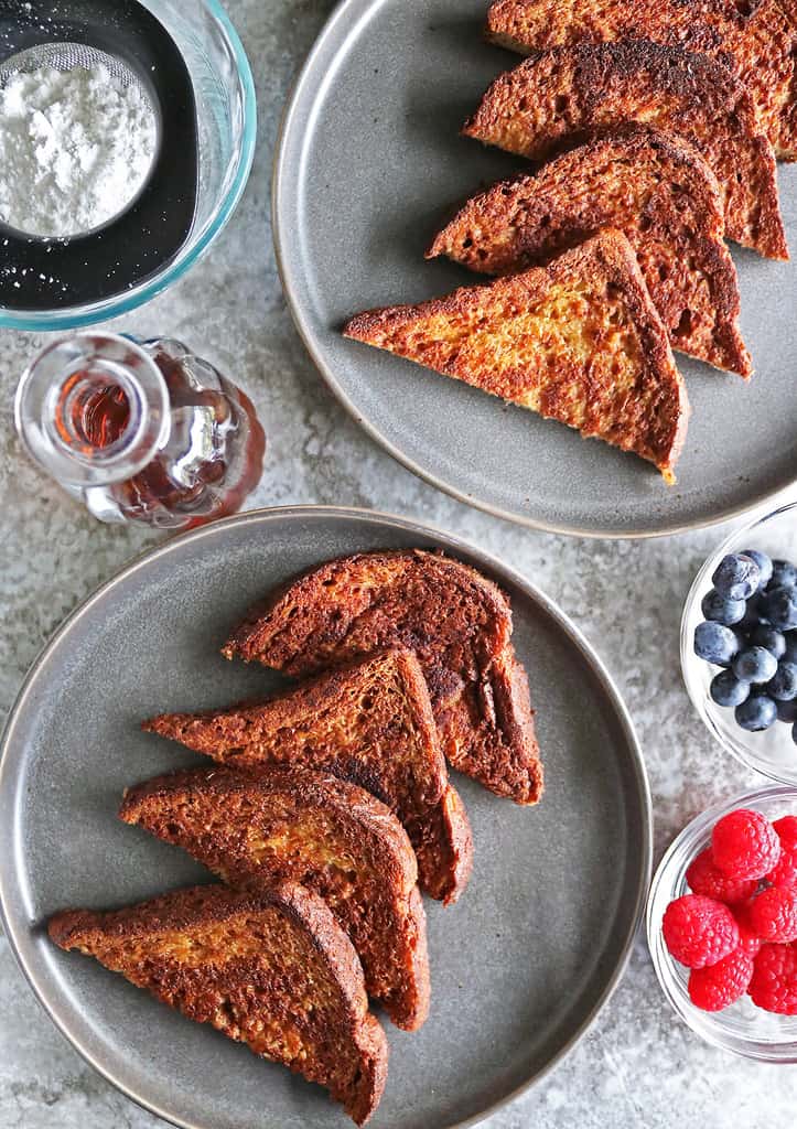 Tasty delicious dairy free eggless French toast