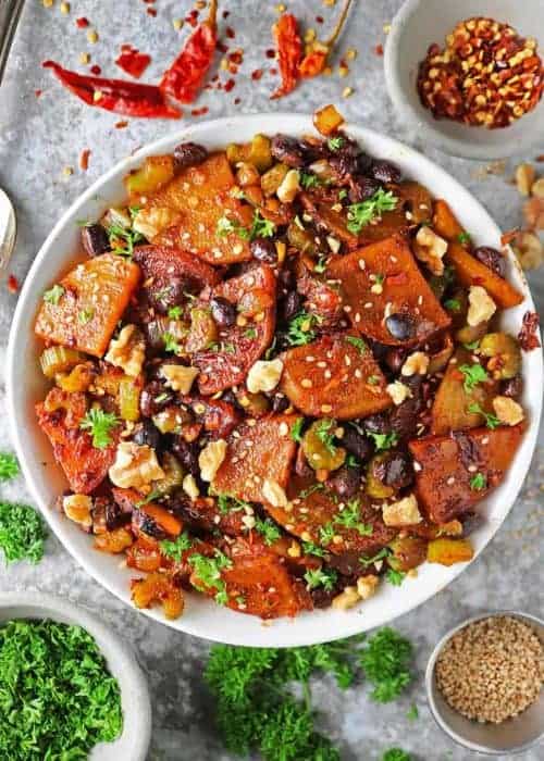 Easy Black Bean Golden Beet Sauté