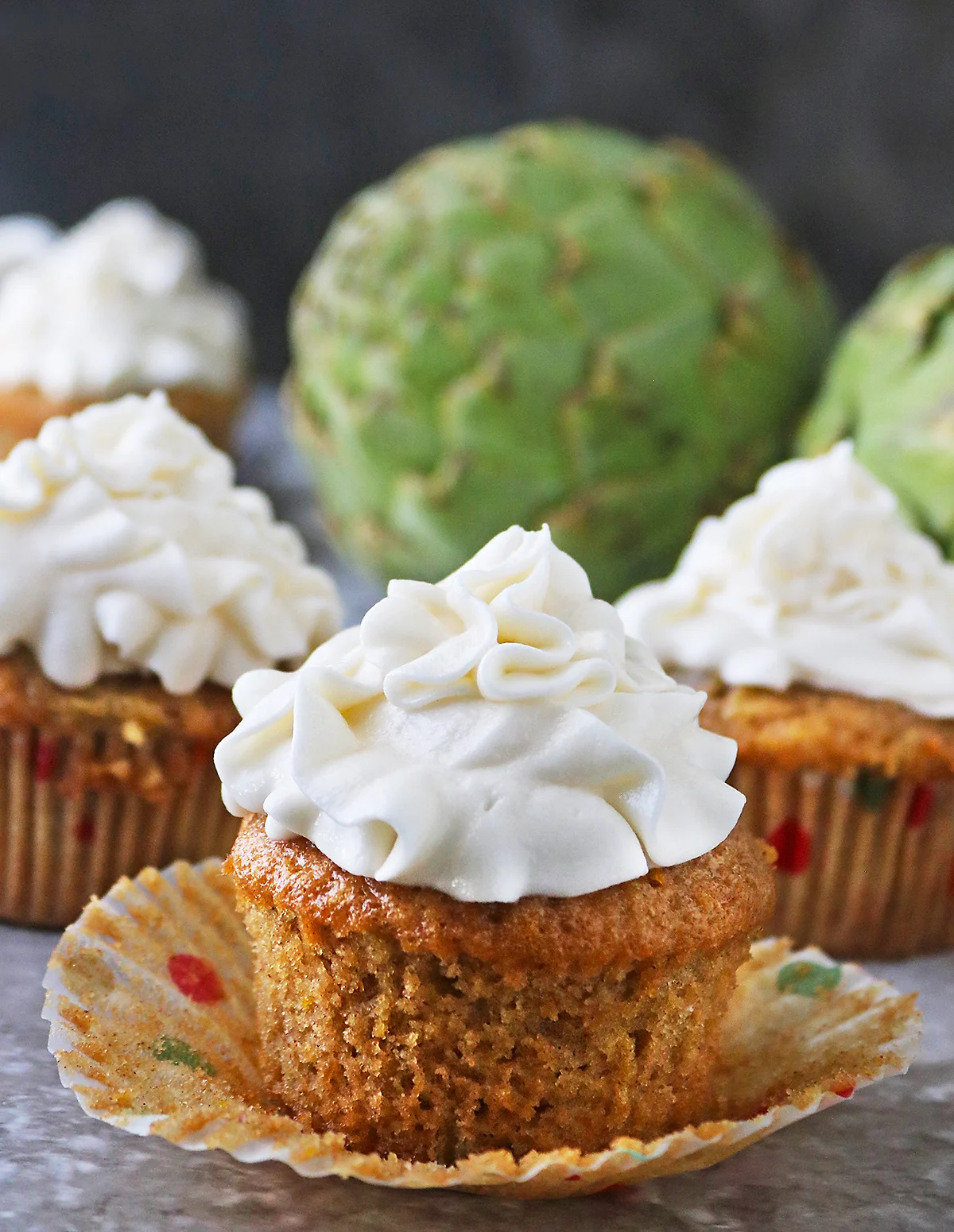 Tasty artichoke cupcake recipe