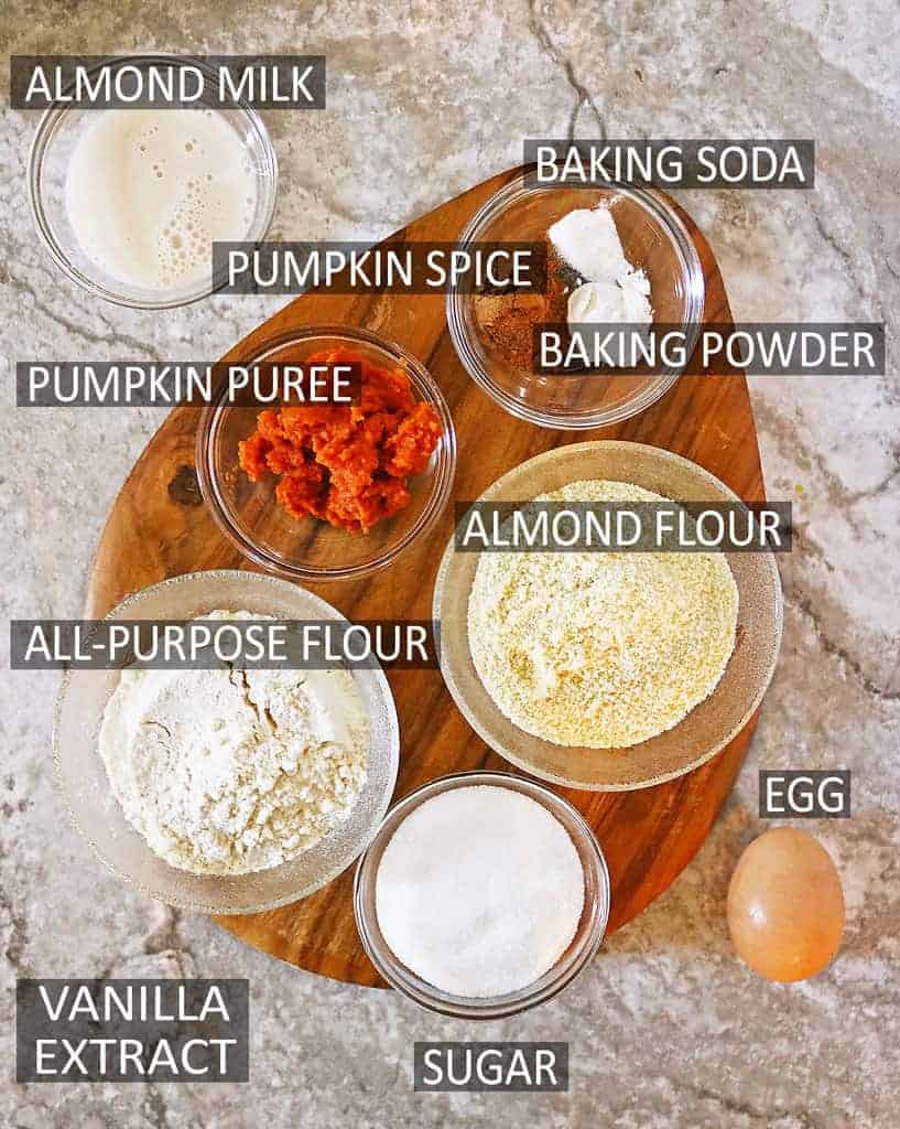 9 ingredients to make pumpkin streusel muffin tops
