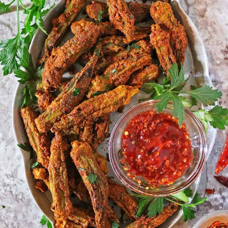 Oven Roasted Okra Savory Spin