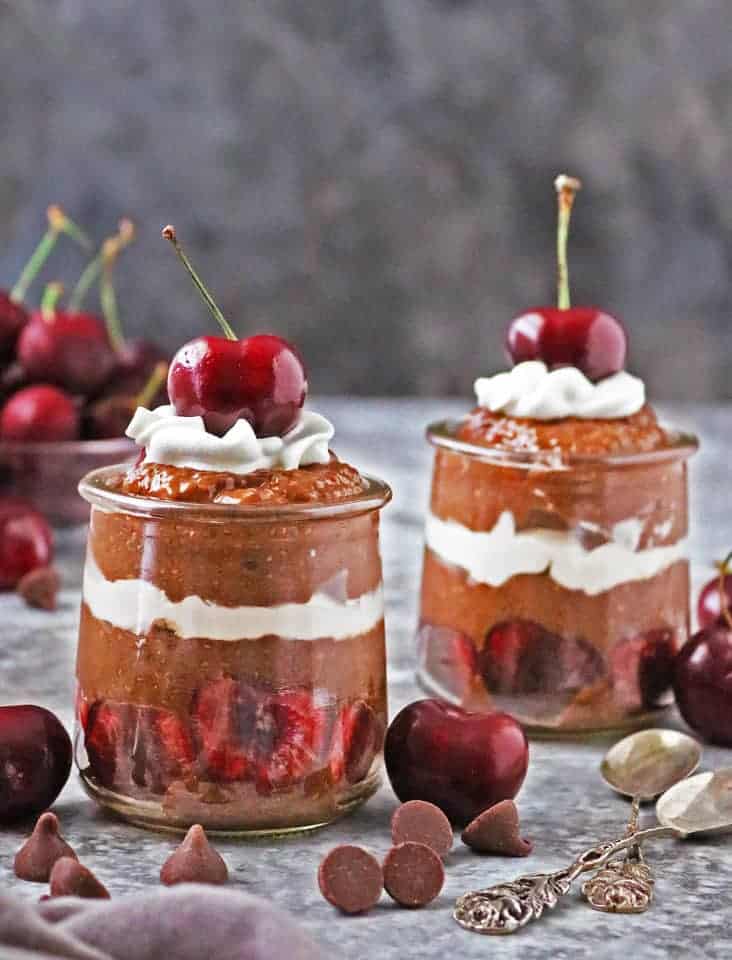 Cherry Chocolate Chia Pudding - Savory Spin