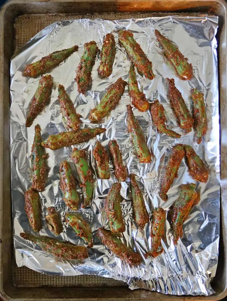 Just baked frozen okra