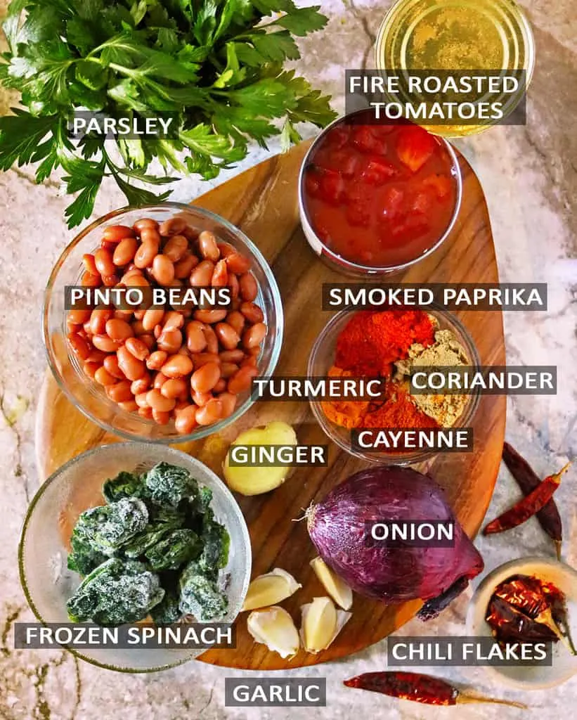 10 ingredients needed to make pinto bean curry