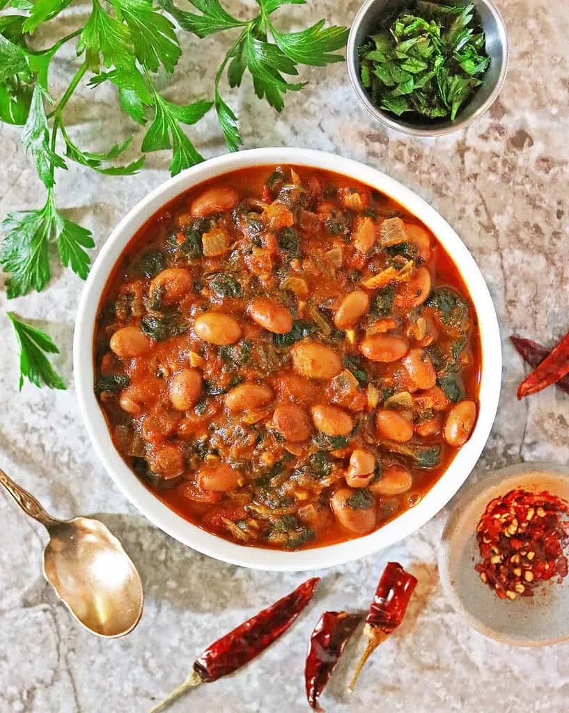 Vegan pinto bean curry