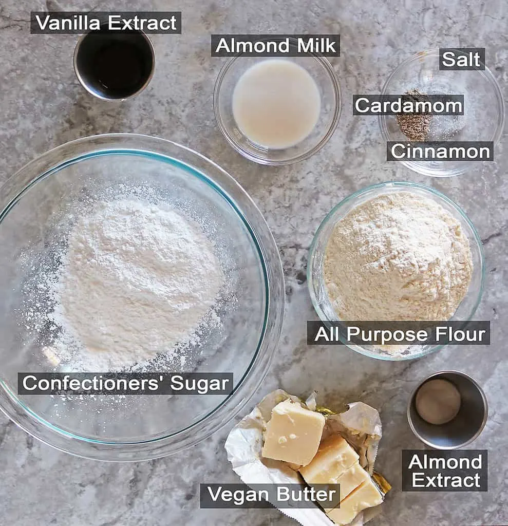 9 Ingredients to make vegan spritz cookies