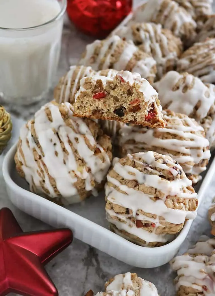 Brandy Frosted Christmas Cake Cookies