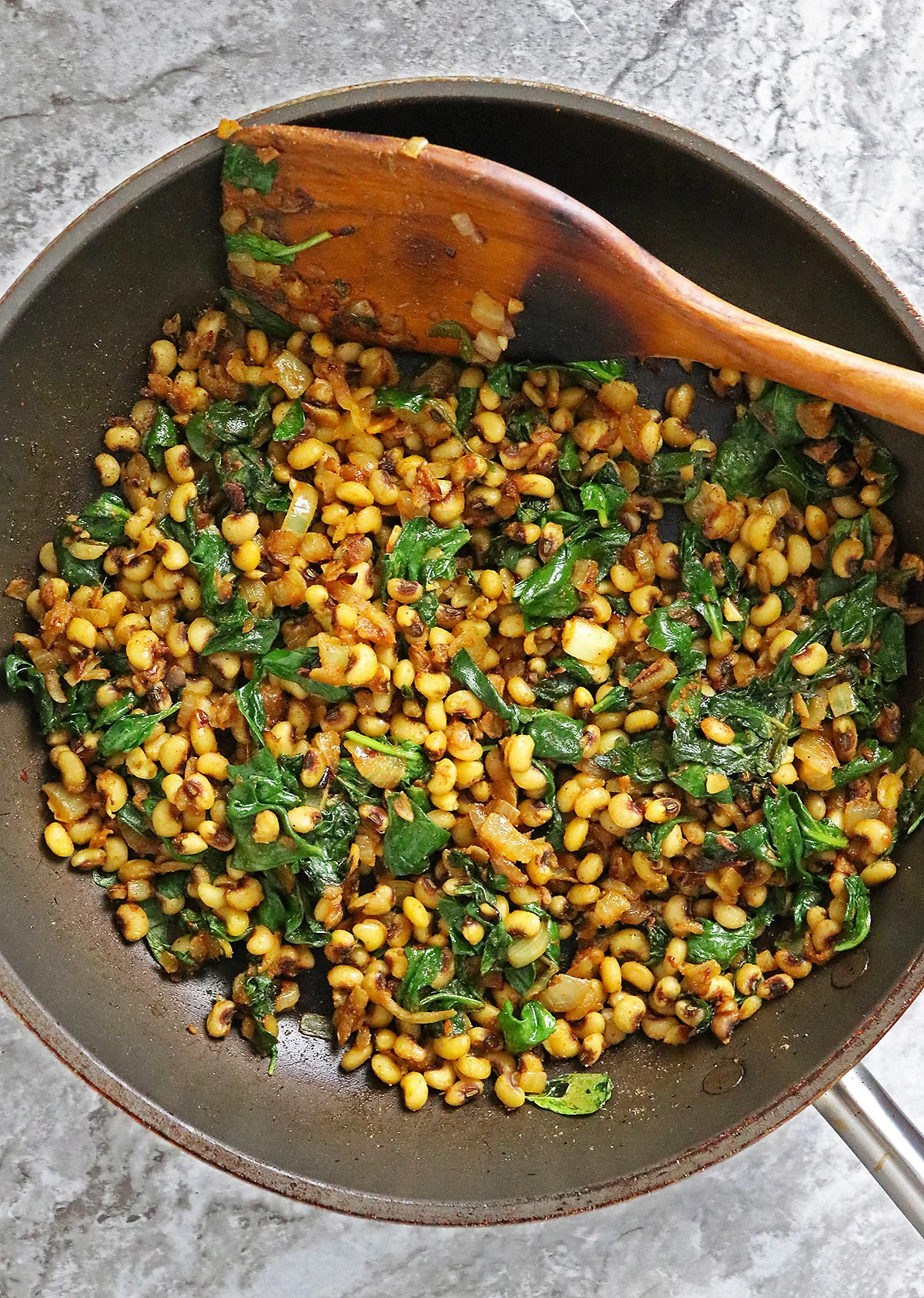 This Filling with black-eyed peas and greens is so tasty