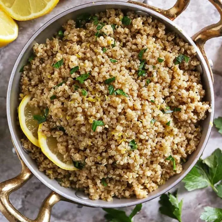 Easy lemon zaatar quinoa