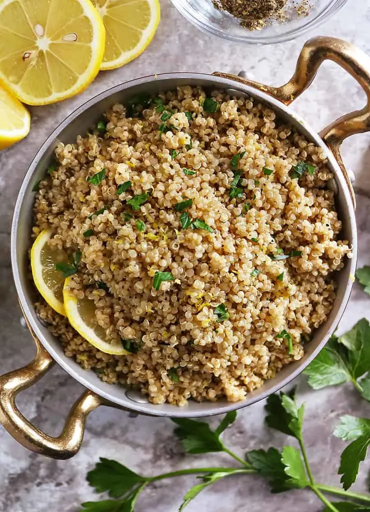 Easy lemon zaatar quinoa