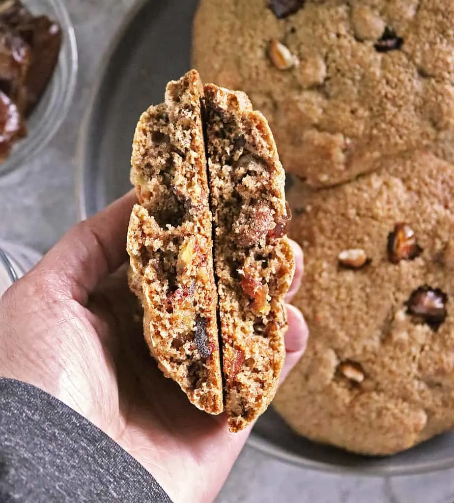 cross section of healthy oat date muffin tops