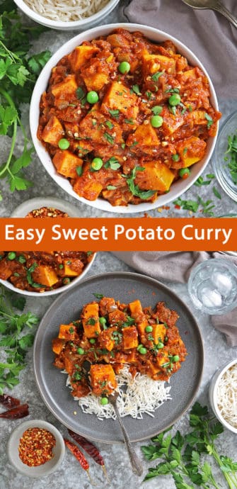 One Pot Easy Sweet Potato Curry - Savory Spin