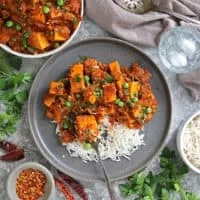 Sweet potato curry is so perfect with rice or naan