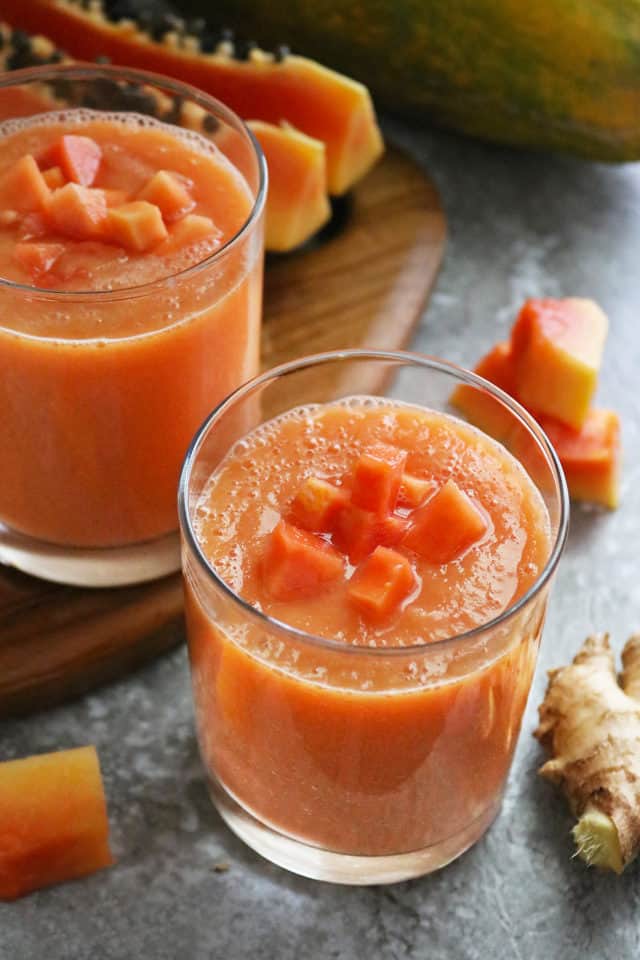 Nourishing Papaya Ginger Smoothie Recipe Savory Spin