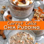 If you are looking to jazz up your chia pudding, then this Carrot Cake Chia Pudding takes most of the ingredients that go into a traditional carrot cake and marry them harmoniously into chia pudding!