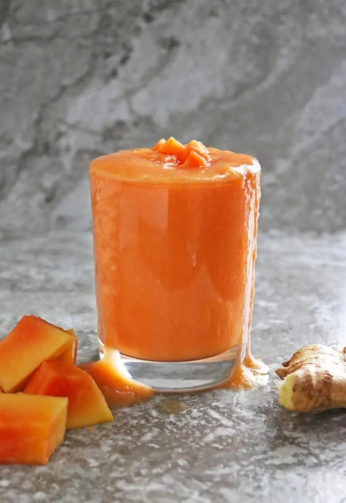 Nourishing Papaya Ginger Smoothie Recipe - Savory Spin