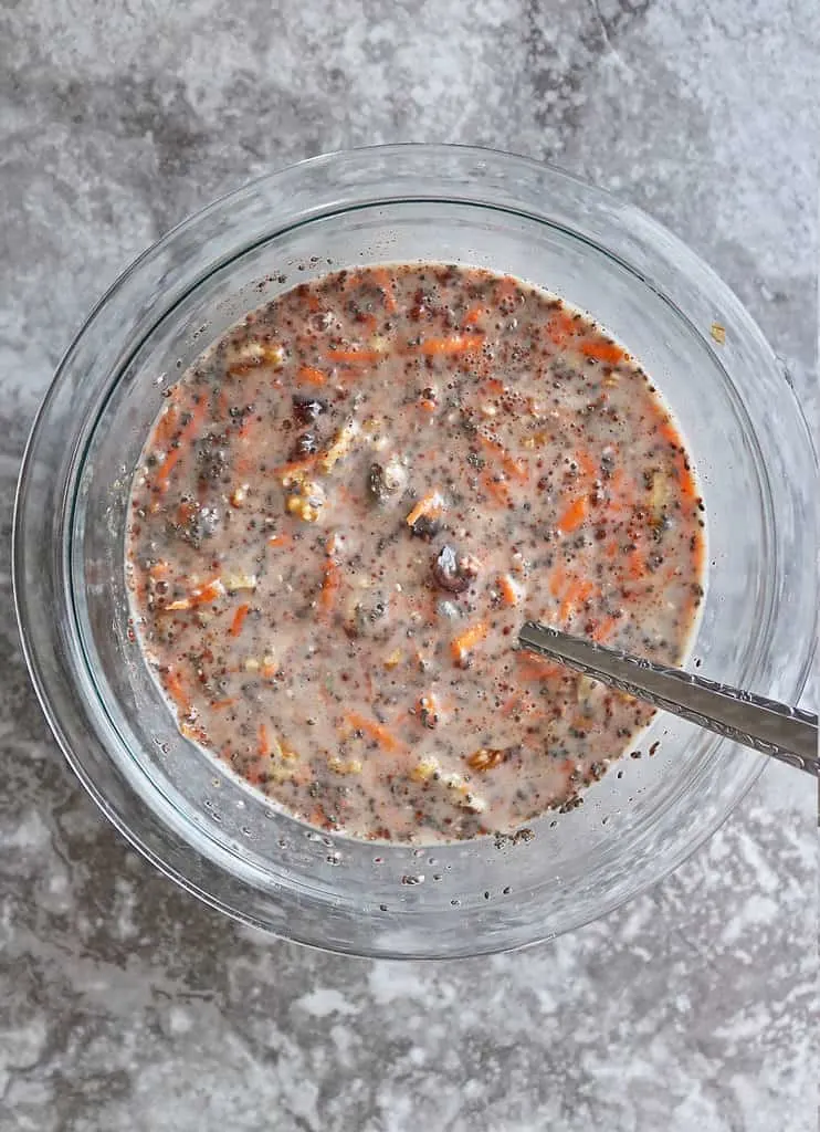 The beginning of a healthy tasty chia pudding