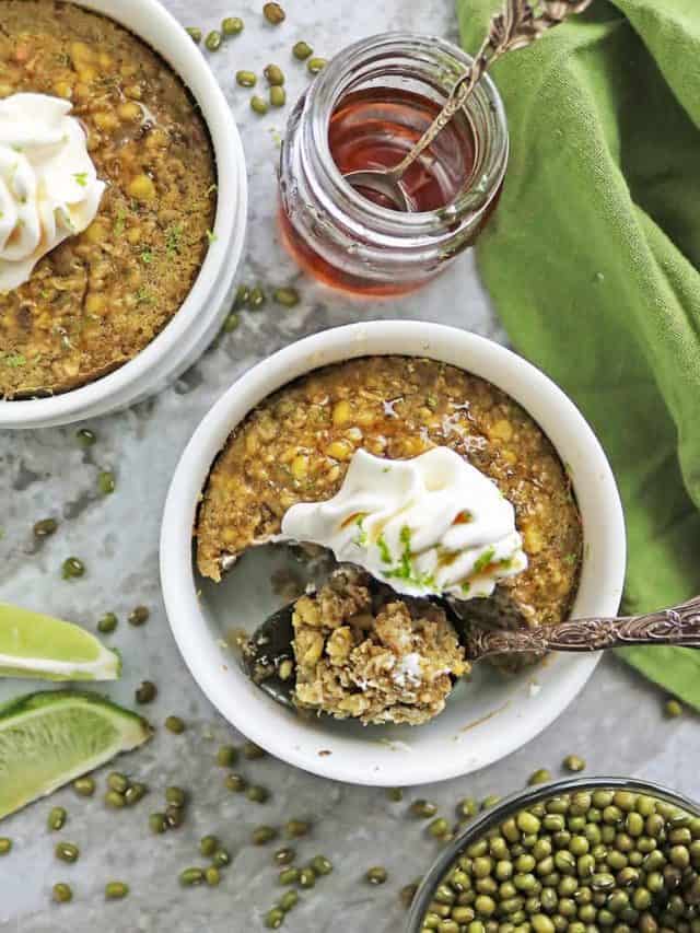 Mung Bean Oatmeal Breakfast Bake Savory Spin