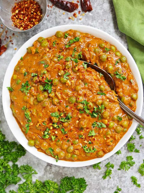 Green Pea Curry (with frozen green peas)
