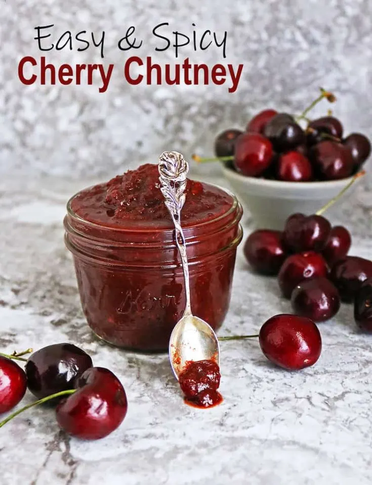 Easy Cherry Chutney - A vegan recipe by Savory Spin