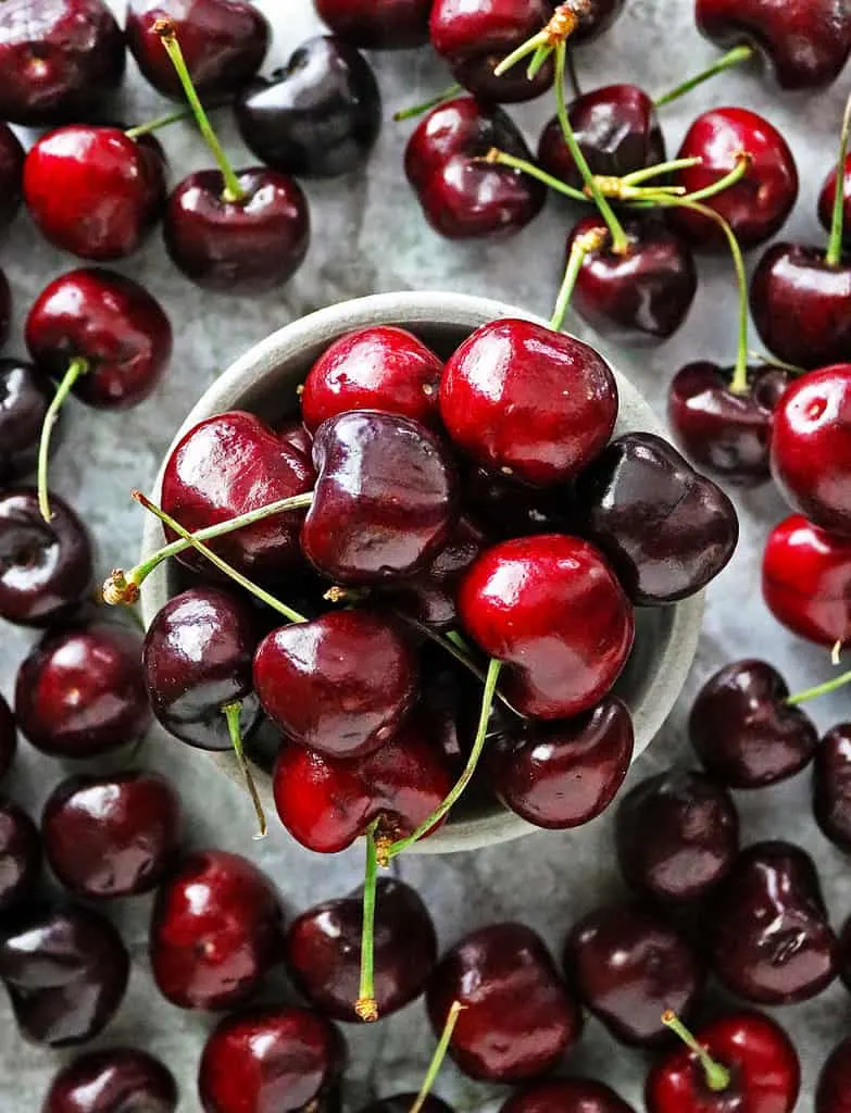 Ripe delicious cherries