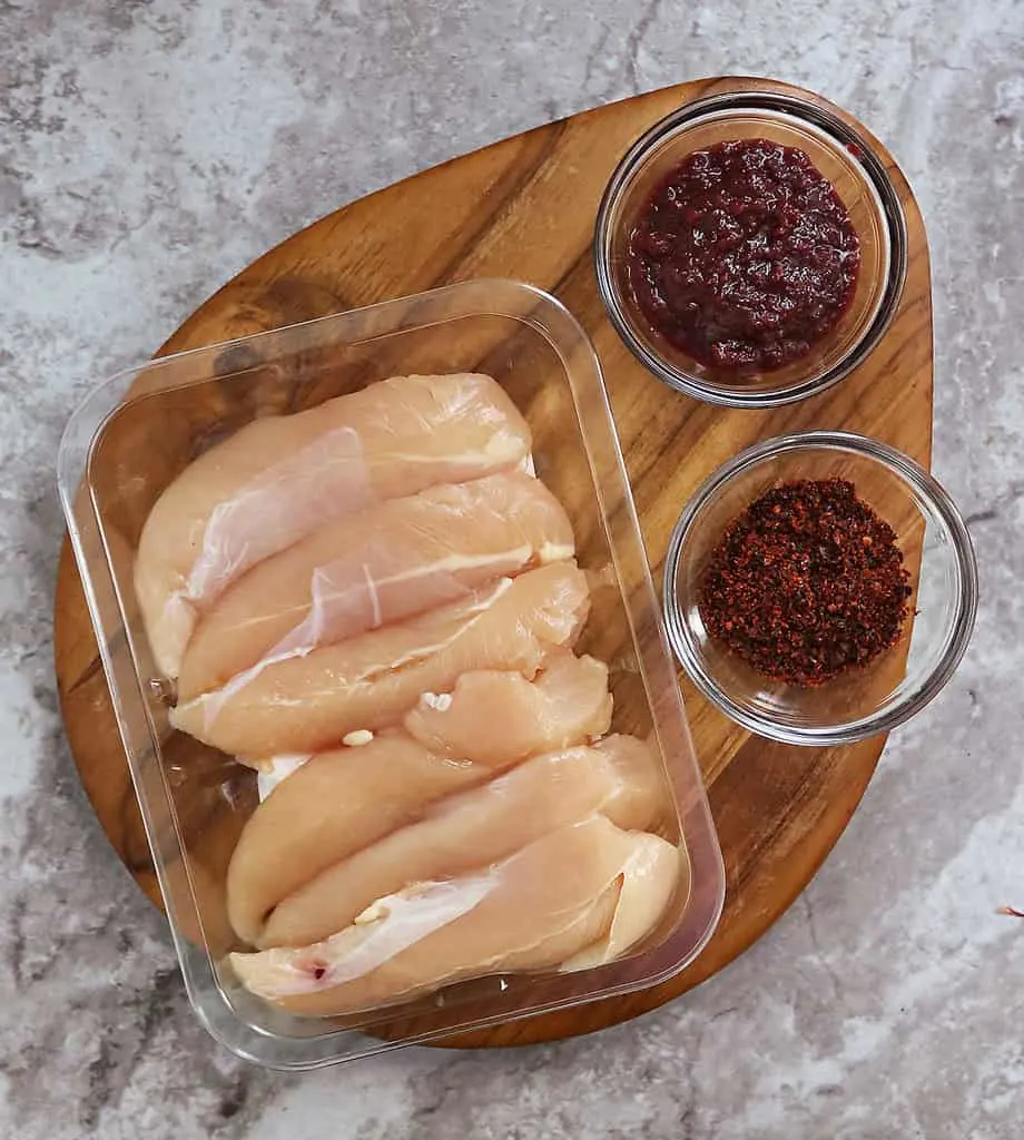 3 ingredients needed to make Cherry Chicken.