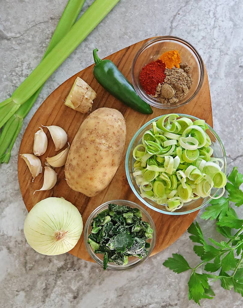 11 Ingredients to make leek potato saute