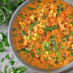 Creamy 15-minute Vegetable Curry With Frozen Vegetables.