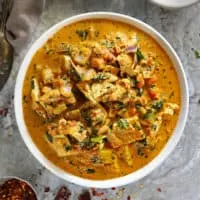 20-Minute Turkey curry made with leftover turkey.
