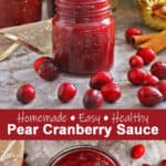 Easy Pear Cranberry Sauce