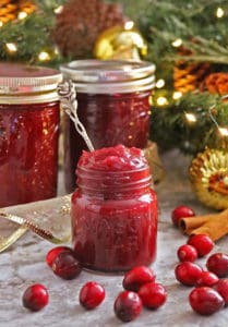 Easy Pear Cranberry Sauce - low in sugar.