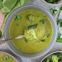Easy vegan broccoli spinach soup.