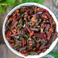 Delicious and easy beet greens recipe, made with ginger and garlic.